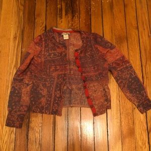 Cropped patterned Lucky Brand cardigan